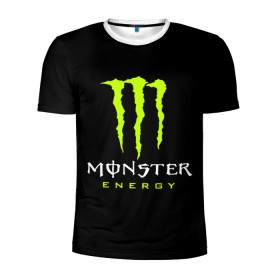 Мужская футболка 3D спортивная с принтом MONSTER ENERGY в Тюмени, 100% полиэстер с улучшенными характеристиками | приталенный силуэт, круглая горловина, широкие плечи, сужается к линии бедра | Тематика изображения на принте: black monster | bmx | claw | cybersport | energy | monster | monster energy | moto | motocross | race | sport | киберспорт | когти | монстер энерджи | монстр | мото | мотокросс | ралли | скейтбординг | спорт | т | энергия