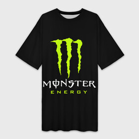 Платье-футболка 3D с принтом MONSTER ENERGY в Тюмени,  |  | black monster | bmx | claw | cybersport | energy | monster | monster energy | moto | motocross | race | sport | киберспорт | когти | монстер энерджи | монстр | мото | мотокросс | ралли | скейтбординг | спорт | т | энергия