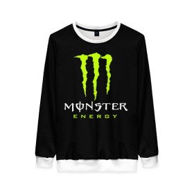 Женский свитшот 3D с принтом MONSTER ENERGY в Тюмени, 100% полиэстер с мягким внутренним слоем | круглый вырез горловины, мягкая резинка на манжетах и поясе, свободная посадка по фигуре | black monster | bmx | claw | cybersport | energy | monster | monster energy | moto | motocross | race | sport | киберспорт | когти | монстер энерджи | монстр | мото | мотокросс | ралли | скейтбординг | спорт | т | энергия