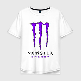 Мужская футболка хлопок Oversize с принтом MONSTER ENERGY в Тюмени, 100% хлопок | свободный крой, круглый ворот, “спинка” длиннее передней части | Тематика изображения на принте: black monster | bmx | claw | cybersport | energy | monster | monster energy | moto | motocross | race | sport | киберспорт | когти | монстер энерджи | монстр | мото | мотокросс | ралли | скейтбординг | спорт | т | энергия