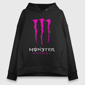 Женское худи Oversize хлопок с принтом MONSTER ENERGY в Тюмени, френч-терри — 70% хлопок, 30% полиэстер. Мягкий теплый начес внутри —100% хлопок | боковые карманы, эластичные манжеты и нижняя кромка, капюшон на магнитной кнопке | black monster | bmx | claw | cybersport | energy | monster | monster energy | moto | motocross | race | sport | киберспорт | когти | монстер энерджи | монстр | мото | мотокросс | ралли | скейтбординг | спорт | т | энергия