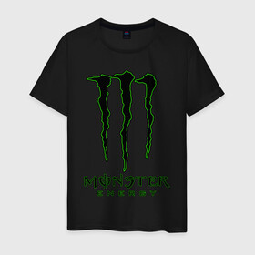 Мужская футболка хлопок с принтом MONSTER ENERGY в Тюмени, 100% хлопок | прямой крой, круглый вырез горловины, длина до линии бедер, слегка спущенное плечо. | black monster | bmx | claw | cybersport | energy | monster | monster energy | moto | motocross | race | sport | киберспорт | когти | монстер энерджи | монстр | мото | мотокросс | ралли | скейтбординг | спорт | т | энергия