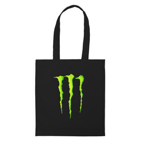 Шоппер 3D с принтом MONSTER ENERGY в Тюмени, 100% полиэстер | Плотность: 200 г/м2; Размер: 34×35 см; Высота лямок: 30 см | black monster | bmx | claw | cybersport | energy | monster | monster energy | moto | motocross | race | sport | киберспорт | когти | монстер энерджи | монстр | мото | мотокросс | ралли | скейтбординг | спорт | т | энергия