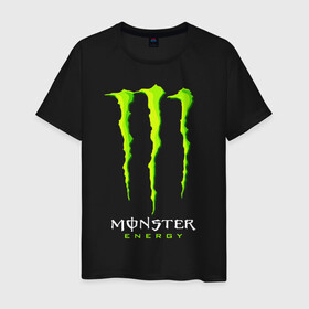 Мужская футболка хлопок с принтом MONSTER ENERGY в Тюмени, 100% хлопок | прямой крой, круглый вырез горловины, длина до линии бедер, слегка спущенное плечо. | Тематика изображения на принте: black monster | bmx | claw | cybersport | energy | monster | monster energy | moto | motocross | race | sport | киберспорт | когти | монстер энерджи | монстр | мото | мотокросс | ралли | скейтбординг | спорт | т | энергия