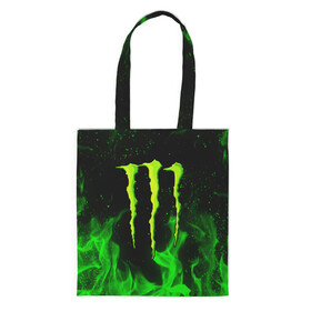 Шоппер 3D с принтом MONSTER ENERGY в Тюмени, 100% полиэстер | Плотность: 200 г/м2; Размер: 34×35 см; Высота лямок: 30 см | black monster | bmx | claw | cybersport | energy | monster | monster energy | moto | motocross | race | sport | киберспорт | когти | монстер энерджи | монстр | мото | мотокросс | ралли | скейтбординг | спорт | т | энергия