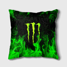 Подушка 3D с принтом MONSTER ENERGY в Тюмени, наволочка – 100% полиэстер, наполнитель – холлофайбер (легкий наполнитель, не вызывает аллергию). | состоит из подушки и наволочки. Наволочка на молнии, легко снимается для стирки | black monster | bmx | claw | cybersport | energy | monster | monster energy | moto | motocross | race | sport | киберспорт | когти | монстер энерджи | монстр | мото | мотокросс | ралли | скейтбординг | спорт | т | энергия