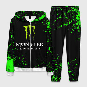 Мужской костюм 3D с принтом MONSTER ENERGY в Тюмени, 100% полиэстер | Манжеты и пояс оформлены тканевой резинкой, двухслойный капюшон со шнурком для регулировки, карманы спереди | black monster | bmx | claw | cybersport | energy | monster | monster energy | moto | motocross | race | sport | киберспорт | когти | монстер энерджи | монстр | мото | мотокросс | ралли | скейтбординг | спорт | т | энергия