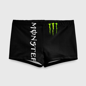 Детские купальные плавки 3D с принтом MONSTER ENERGY в Тюмени, Полиэстер 85%, Спандекс 15% | Слитный крой, подклад по переду изделия, узкие бретели | black monster | bmx | claw | cybersport | energy | monster | monster energy | moto | motocross | race | sport | киберспорт | когти | монстер энерджи | монстр | мото | мотокросс | ралли | скейтбординг | спорт | т | энергия