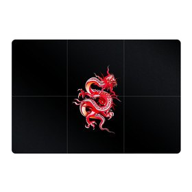 Магнитный плакат 3Х2 с принтом Дракон в Тюмени, Полимерный материал с магнитным слоем | 6 деталей размером 9*9 см | Тематика изображения на принте: арт | дракон | дракоша | животные | картинка | китайский дракон | красный дракон | рисунок | японский дракон | ящер