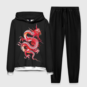 Мужской костюм 3D (с толстовкой) с принтом Дракон в Тюмени,  |  | арт | дракон | дракоша | животные | картинка | китайский дракон | красный дракон | рисунок | японский дракон | ящер