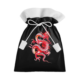 Подарочный 3D мешок с принтом Дракон в Тюмени, 100% полиэстер | Размер: 29*39 см | арт | дракон | дракоша | животные | картинка | китайский дракон | красный дракон | рисунок | японский дракон | ящер