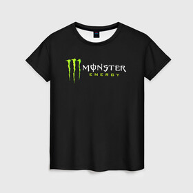 Женская футболка 3D с принтом MONSTER ENERGY в Тюмени, 100% полиэфир ( синтетическое хлопкоподобное полотно) | прямой крой, круглый вырез горловины, длина до линии бедер | black monster | bmx | claw | cybersport | energy | monster | monster energy | moto | motocross | race | sport | киберспорт | когти | монстер энерджи | монстр | мото | мотокросс | ралли | скейтбординг | спорт | т | энергия