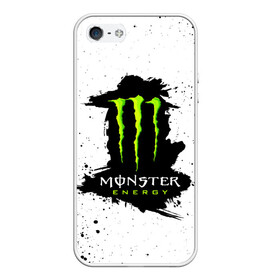 Чехол для iPhone 5/5S матовый с принтом MONSTER ENERGY в Тюмени, Силикон | Область печати: задняя сторона чехла, без боковых панелей | 