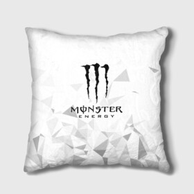 Подушка 3D с принтом MONSTER ENERGY  в Тюмени, наволочка – 100% полиэстер, наполнитель – холлофайбер (легкий наполнитель, не вызывает аллергию). | состоит из подушки и наволочки. Наволочка на молнии, легко снимается для стирки | black monster | bmx | claw | cybersport | energy | monster | monster energy | moto | motocross | race | sport | киберспорт | когти | монстер энерджи | монстр | мото | мотокросс | ралли | скейтбординг | спорт | т | энергия