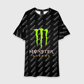 Детское платье 3D с принтом MONSTER ENERGY | МОНСТЕР ЭНЕРДЖИ (Z) в Тюмени, 100% полиэстер | прямой силуэт, чуть расширенный к низу. Круглая горловина, на рукавах — воланы | black monster | bmx | claw | cybersport | energy | monster | monster energy | moto | motocross | race | sport | киберспорт | когти | монстер энерджи | монстр | мото | мотокросс | ралли | скейтбординг | спорт | т | энергия