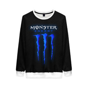 Женский свитшот 3D с принтом MONSTER ENERGY (Z) в Тюмени, 100% полиэстер с мягким внутренним слоем | круглый вырез горловины, мягкая резинка на манжетах и поясе, свободная посадка по фигуре | black monster | bmx | claw | cybersport | energy | monster | monster energy | moto | motocross | race | sport | киберспорт | когти | монстер энерджи | монстр | мото | мотокросс | ралли | скейтбординг | спорт | т | энергия