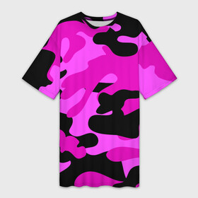 Платье-футболка 3D с принтом Цветной камуфляж в Тюмени,  |  | Тематика изображения на принте: textures | военная | камуфляж | милитари | текстуры | фон | хаки | цветной камуфляж