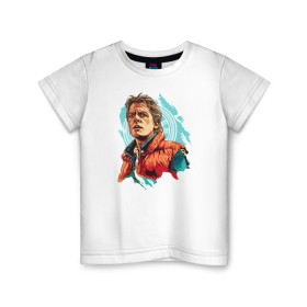 Детская футболка хлопок с принтом Marty MCFLY в Тюмени, 100% хлопок | круглый вырез горловины, полуприлегающий силуэт, длина до линии бедер | back to the future | bttf | марти макфлай