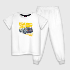 Детская пижама хлопок с принтом Back to the Future в Тюмени, 100% хлопок |  брюки и футболка прямого кроя, без карманов, на брюках мягкая резинка на поясе и по низу штанин
 | back to the future | bttf | марти макфлай