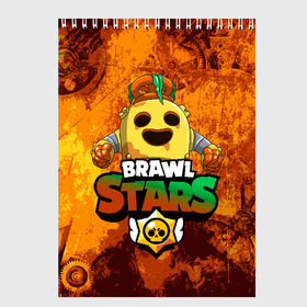 Скетчбук с принтом Brawl Stars Robot Spike в Тюмени, 100% бумага
 | 48 листов, плотность листов — 100 г/м2, плотность картонной обложки — 250 г/м2. Листы скреплены сверху удобной пружинной спиралью | Тематика изображения на принте: brawl | brawl stars | robospike | robot spike | spike | бравл | бравл кактус | бравл спайк | бравл старс | кактус | робоспайк | робот спайк | спайк | спайк робот