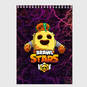 Скетчбук с принтом Brawl Stars Robot Spike в Тюмени, 100% бумага
 | 48 листов, плотность листов — 100 г/м2, плотность картонной обложки — 250 г/м2. Листы скреплены сверху удобной пружинной спиралью | Тематика изображения на принте: brawl stars | brawl stars spike robot | spike | spike robot | бравл кактус | бравл спайк | бравл старс | кактус | робоспайк | спайк | спайк бравл старс