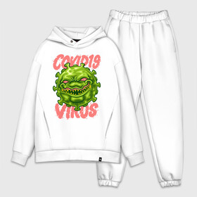 Мужской костюм хлопок OVERSIZE с принтом Covid 19 в Тюмени,  |  | art | bacterium | coronavirus | pandemic | stayhome | stopcovid19 | virus | арт | бактерия | вирус | коронавирус | пандемия