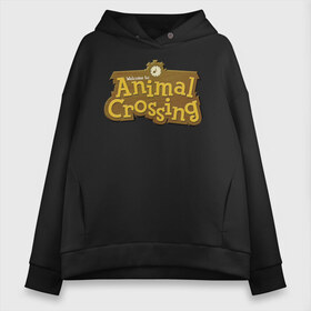 Женское худи Oversize хлопок с принтом Animal Crossing в Тюмени, френч-терри — 70% хлопок, 30% полиэстер. Мягкий теплый начес внутри —100% хлопок | боковые карманы, эластичные манжеты и нижняя кромка, капюшон на магнитной кнопке | animal crossing | game | new horizons | nintendo | животные | игра | нинтендо