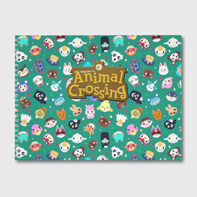 Альбом для рисования с принтом Animal Crossing в Тюмени, 100% бумага
 | матовая бумага, плотность 200 мг. | Тематика изображения на принте: animal crossing | game | new horizons | nintendo | животные | игра | нинтендо