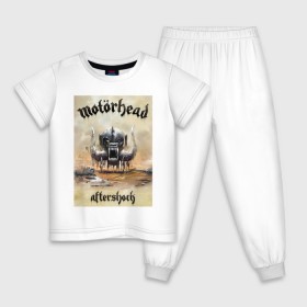 Детская пижама хлопок с принтом Motorhead в Тюмени, 100% хлопок |  брюки и футболка прямого кроя, без карманов, на брюках мягкая резинка на поясе и по низу штанин
 | motorhead | арт | лемми | музыка | рок