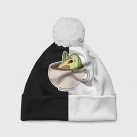 Шапка 3D c помпоном с принтом авокадо в Тюмени, 100% полиэстер | универсальный размер, печать по всей поверхности изделия | авокадо | веган | еда блогеров | мемы | минимализм | прикольные картинки | прикольные надписи | растение | смешное авокадо | фрукт