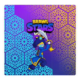 Магнитный плакат 3Х3 с принтом MORTIS BRAWL STARS в Тюмени, Полимерный материал с магнитным слоем | 9 деталей размером 9*9 см | brawl | brawl stars | brawl stars rogue mortis | clash | mortis brawl stars | rogue mortis | бравл старс | бравл старс коварный мортис | игра | коварный мортис | мобильные игры | мортис