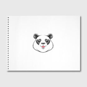Альбом для рисования с принтом Panda в Тюмени, 100% бумага
 | матовая бумага, плотность 200 мг. | Тематика изображения на принте: cute | cutie | heart | love | panda | арт | животное | животные | картинка | милая панда | панда | рисунок | сердце