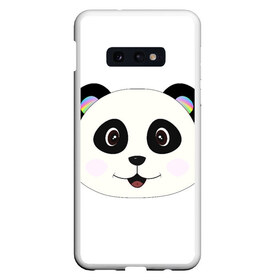 Чехол для Samsung S10E с принтом Panda в Тюмени, Силикон | Область печати: задняя сторона чехла, без боковых панелей | bear | colorful | green | nature | panda | детские | животные | звери | милые | мультфильмы | панды | радуга