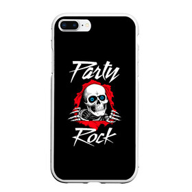 Чехол для iPhone 7Plus/8 Plus матовый с принтом Rock Party в Тюмени, Силикон | Область печати: задняя сторона чехла, без боковых панелей | Тематика изображения на принте: rock party | метал | музыка | рок | рок вечеринка | рок концерт | скелет | череп | я люблю рок