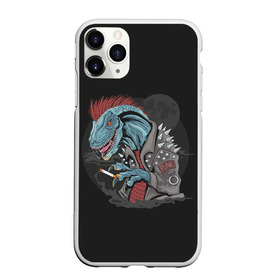 Чехол для iPhone 11 Pro матовый с принтом Dino Punk в Тюмени, Силикон |  | art | dinosaur | mohawk | moon | punk | арт | динозавр | животные | ирокез | картинка | луна | панк | рисунок
