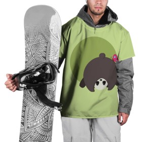 Накидка на куртку 3D с принтом Прикольная панда с бабочкой в Тюмени, 100% полиэстер |  | бабочка | вектор | графика | детский | зеленый | игра | минимализм | панда | примитив | простой | рисунок | смешной | хвост