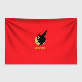 Флаг-баннер с принтом Ночной рейд в Тюмени, 100% полиэстер | размер 67 х 109 см, плотность ткани — 95 г/м2; по краям флага есть четыре люверса для крепления | night raid | аниме | ночной рейд | птица | эмблема