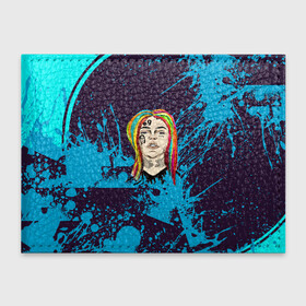 Обложка для студенческого билета с принтом Репер Такеши 6ix9 в Тюмени, натуральная кожа | Размер: 11*8 см; Печать на всей внешней стороне | Тематика изображения на принте: «gooba» | репер такеши 6ix9ine | рэпер