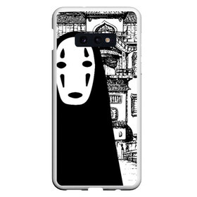 Чехол для Samsung S10E с принтом No-Face Spirited Away Ghibli в Тюмени, Силикон | Область печати: задняя сторона чехла, без боковых панелей | ghibli | hayao miyazaki | no face | spirited away | studio ghibli | аниме | безликий | гибли | манга | унесенные призраками