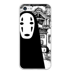 Чехол для iPhone 5/5S матовый с принтом No-Face Spirited Away Ghibli в Тюмени, Силикон | Область печати: задняя сторона чехла, без боковых панелей | Тематика изображения на принте: ghibli | hayao miyazaki | no face | spirited away | studio ghibli | аниме | безликий | гибли | манга | унесенные призраками