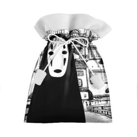 Подарочный 3D мешок с принтом No-Face Spirited Away Ghibli в Тюмени, 100% полиэстер | Размер: 29*39 см | Тематика изображения на принте: ghibli | hayao miyazaki | no face | spirited away | studio ghibli | аниме | безликий | гибли | манга | унесенные призраками