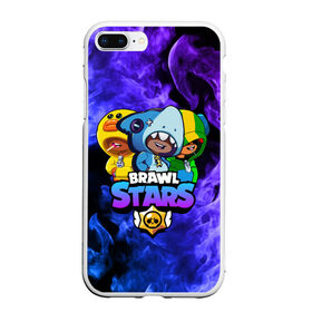 Чехол для iPhone 7Plus/8 Plus матовый с принтом Brawl Stars TRIO в Тюмени, Силикон | Область печати: задняя сторона чехла, без боковых панелей | Тематика изображения на принте: 8 bit | 8 бит | bibi | brawl | brawl stars | crow | leon | spike | sprout | stars | бравл | бравл старс | браво старс | игра | компьютерная | кров | леон | онлайн | старс