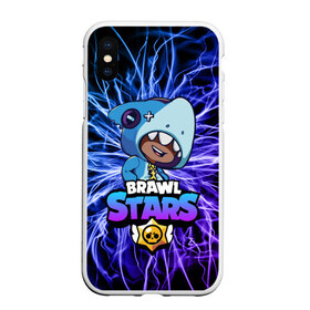 Чехол для iPhone XS Max матовый с принтом Brawl Stars LEON SHARK в Тюмени, Силикон | Область печати: задняя сторона чехла, без боковых панелей | 8 bit | 8 бит | bibi | brawl | brawl stars | crow | leon | spike | sprout | stars | бравл | бравл старс | браво старс | игра | компьютерная | кров | леон | онлайн | старс