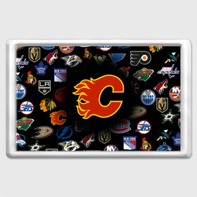 Магнит 45*70 с принтом Calgary Flames (Z) в Тюмени, Пластик | Размер: 78*52 мм; Размер печати: 70*45 | Тематика изображения на принте: anaheim ducks | arizona coyotes | boston bruins | buffalo sabres | calgary flames | canadiens de montreal | carolina hurricanes | chicago blackhawks | colorado avalanche | columbus blue jackets | dallas stars | detroit red wings | edmonton oil | hockey | 