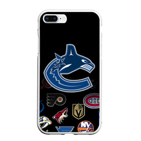 Чехол для iPhone 7Plus/8 Plus матовый с принтом NHL Vancouver Canucks (Z) в Тюмени, Силикон | Область печати: задняя сторона чехла, без боковых панелей | anaheim ducks | arizona coyotes | boston bruins | buffalo sabres | canadiens de montreal | carolina hurricanes | chicago blackhawks | colorado | hockey | nhl | vancouver canucks | нхл | паттерн | спорт | хоккей