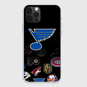 Чехол для iPhone 12 Pro с принтом NHL St. Louis Blues (Z) в Тюмени, силикон | область печати: задняя сторона чехла, без боковых панелей | anaheim ducks | arizona coyotes | boston bruins | buffalo sabres | canadiens de montreal | carolina hurricanes | chicago blackhawks | colorado | hockey | nhl | st. louis blues | нхл | паттерн | спорт | хоккей