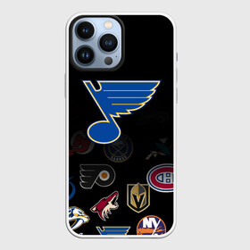 Чехол для iPhone 13 Pro Max с принтом NHL St. Louis Blues (Z) в Тюмени,  |  | Тематика изображения на принте: anaheim ducks | arizona coyotes | boston bruins | buffalo sabres | canadiens de montreal | carolina hurricanes | chicago blackhawks | colorado | hockey | nhl | st. louis blues | нхл | паттерн | спорт | хоккей