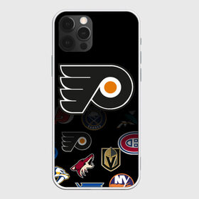 Чехол для iPhone 12 Pro Max с принтом NHL Philadelphia Flyers (Z) в Тюмени, Силикон |  | Тематика изображения на принте: anaheim ducks | boston bruins | buffalo sabres | calgary flames | canadiens de montreal | carolina hurricanes | chicago blackhawks | colorado | hockey | nhl | philadelphia flyers | нхл | паттерн | спорт | хоккей