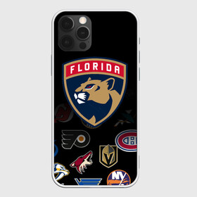 Чехол для iPhone 12 Pro с принтом NHL Florida Panthers (Z) в Тюмени, силикон | область печати: задняя сторона чехла, без боковых панелей | anaheim ducks | arizona coyotes | boston bruins | buffalo sabres | calgary flames | canadiens de montreal | chicago blackhawks | colorado | florida panthers | hockey | nhl | нхл | паттерн | спорт | хоккей