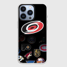 Чехол для iPhone 13 Pro с принтом NHL Carolina Hurricanes (Z) в Тюмени,  |  | Тематика изображения на принте: anaheim ducks | arizona coyotes | boston bruins | buffalo sabres | calgary flames | canadiens de montreal | carolina hurricanes | chicago blackhawks | colorado | hockey | nhl | нхл | паттерн | спорт | хоккей